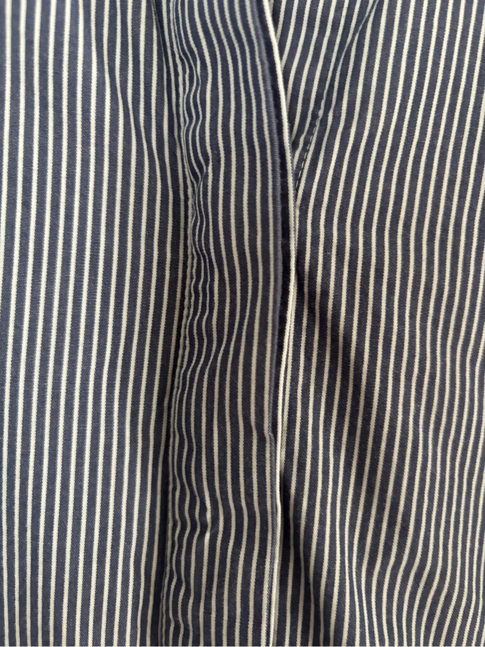 Banana Republic Navy and White Pinstripe Shirt - Picture 3 of 7